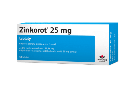 Zinok v tabletách, zinkorot, pre deti, účinky, 25mg, dávkovanie, denná dávka