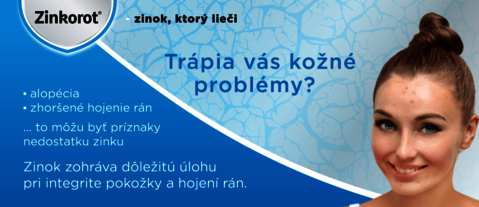 Trápia vás kožné problémy? Alopécia, zhoršené hojenie rán. Zinok a Zinkorot